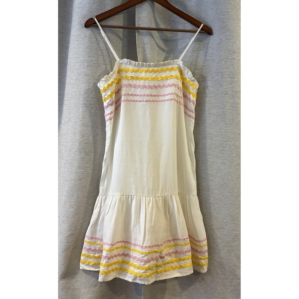 Lisa Marie‎ Fernandez Colorful Off Shoulder Linen Blend Dress Size XS